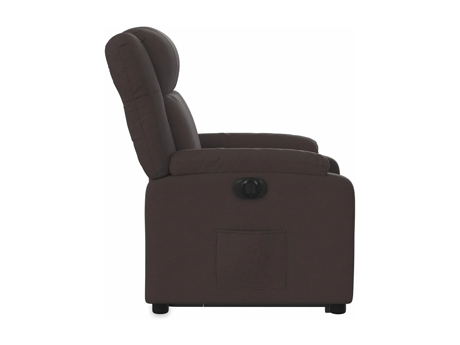 Fauteuil inclinable électrique marron foncé tissu
