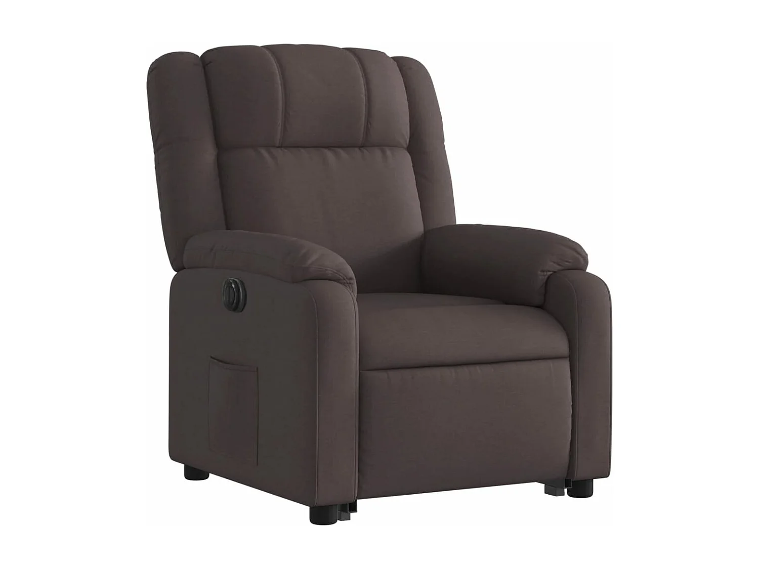 Fauteuil inclinable électrique marron foncé tissu