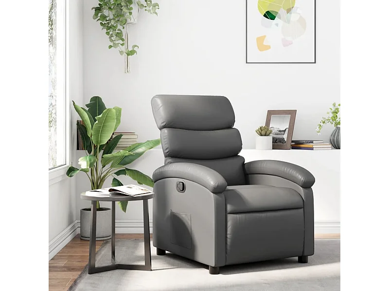 Fauteuil inclinable Gris Similicuir