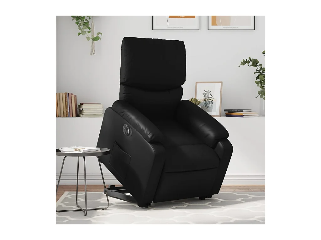 Fauteuil inclinable électrique noir similicuir