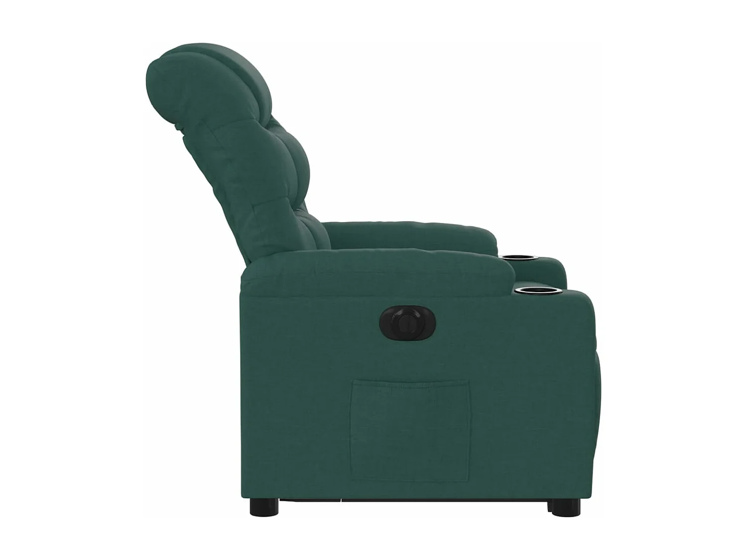 Fauteuil inclinable électrique vert foncé tissu