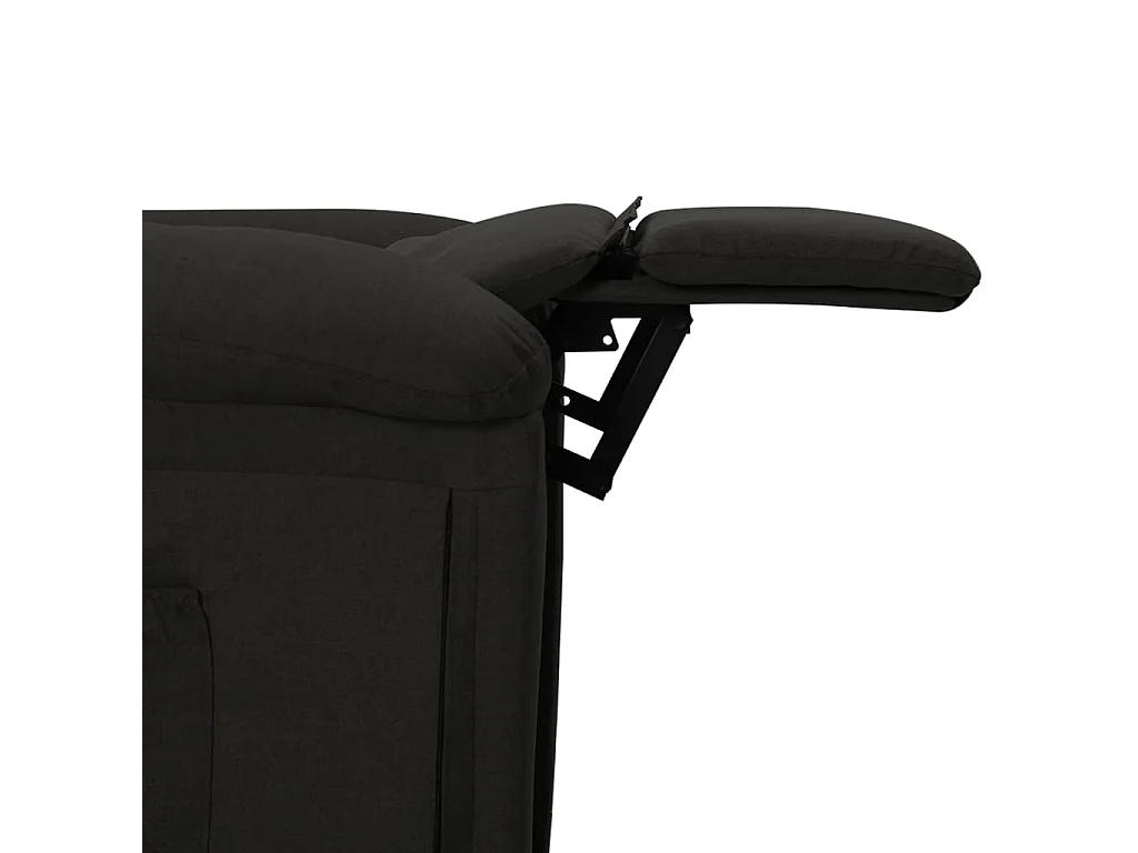 Fauteuil inclinable électrique Noir Tissu