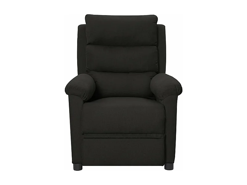 Sillón reclinable eléctrico de tela negro