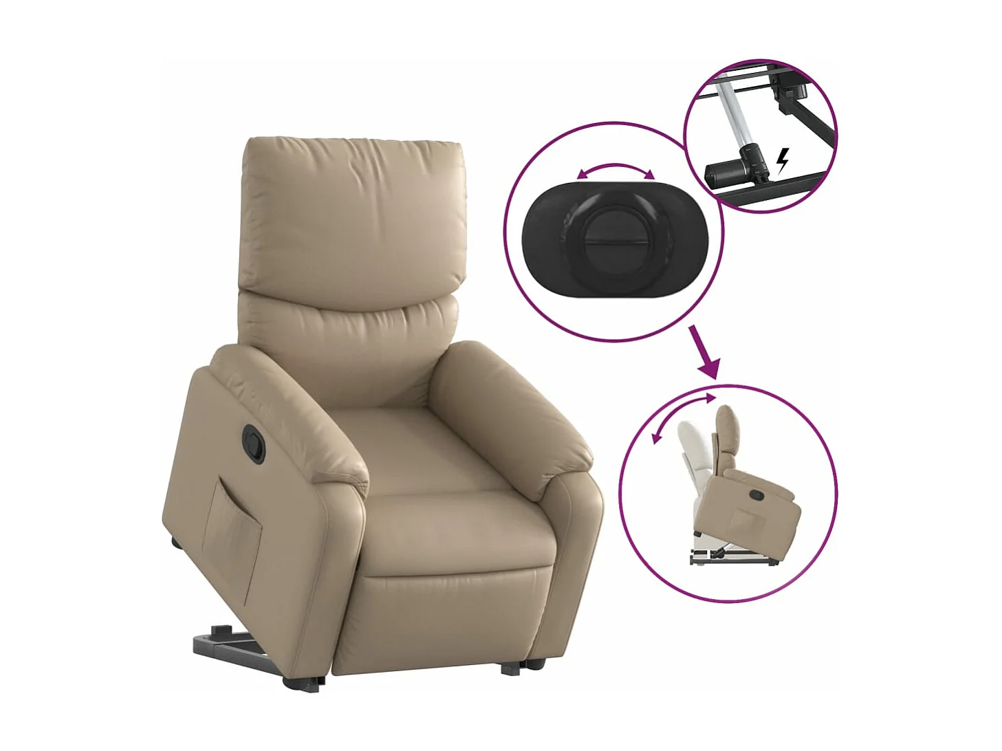 Fauteuil inclinable Cappuccino Similicuir