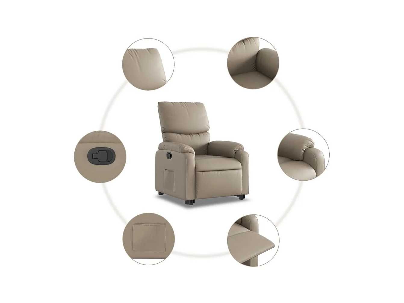 Fauteuil inclinable Cappuccino Similicuir