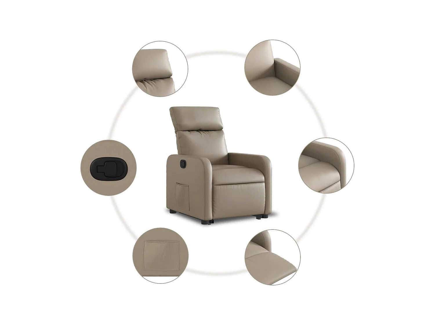 Fauteuil inclinable Cappuccino Similicuir