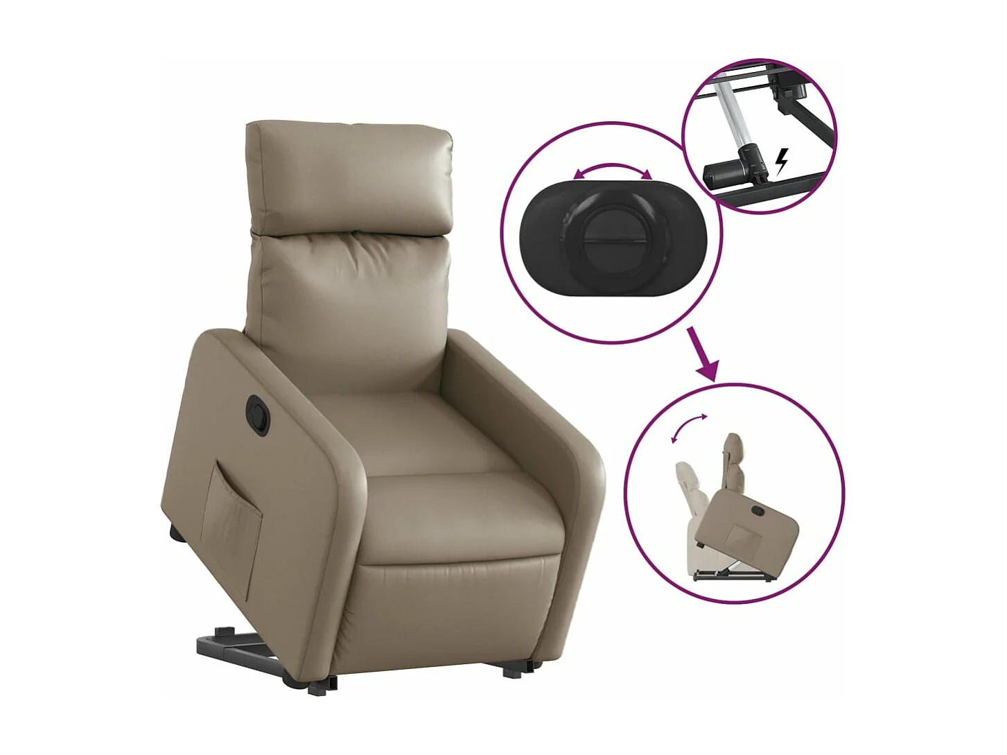 Fauteuil inclinable Cappuccino Similicuir