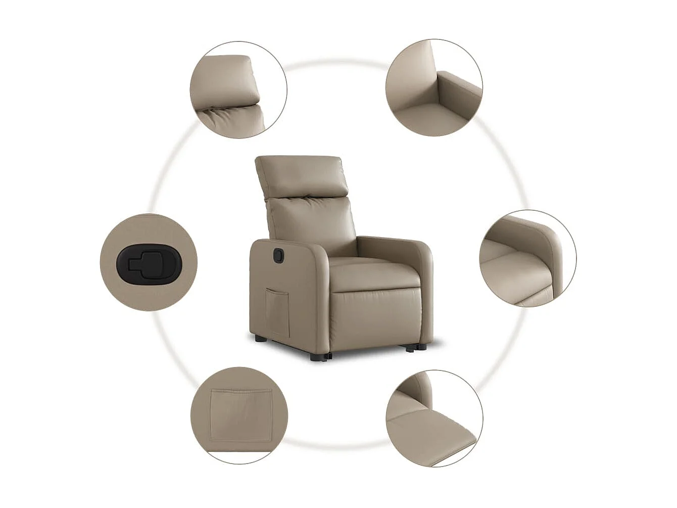 Fauteuil inclinable Cappuccino Similicuir