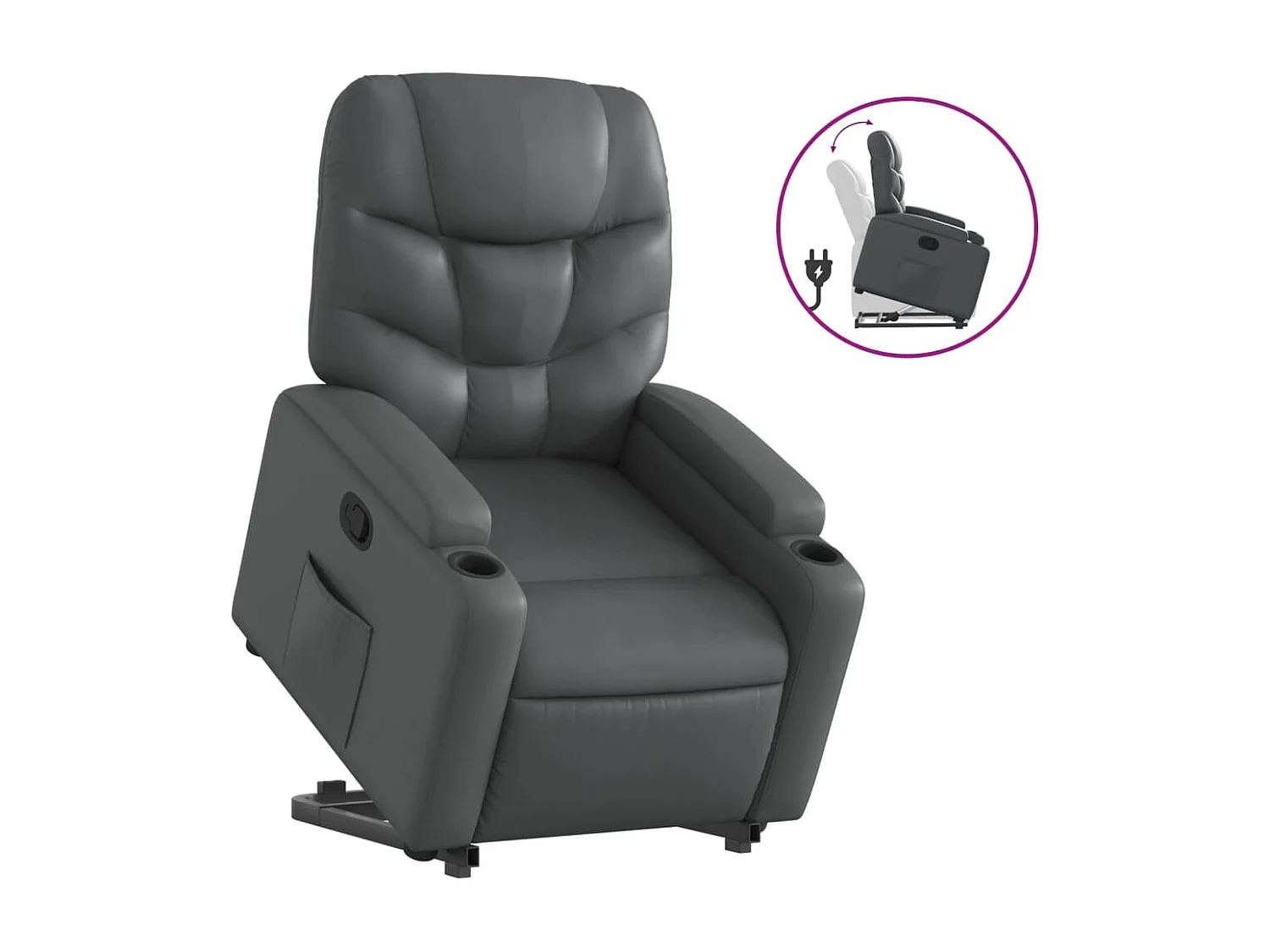 Fauteuil inclinable Gris Similicuir