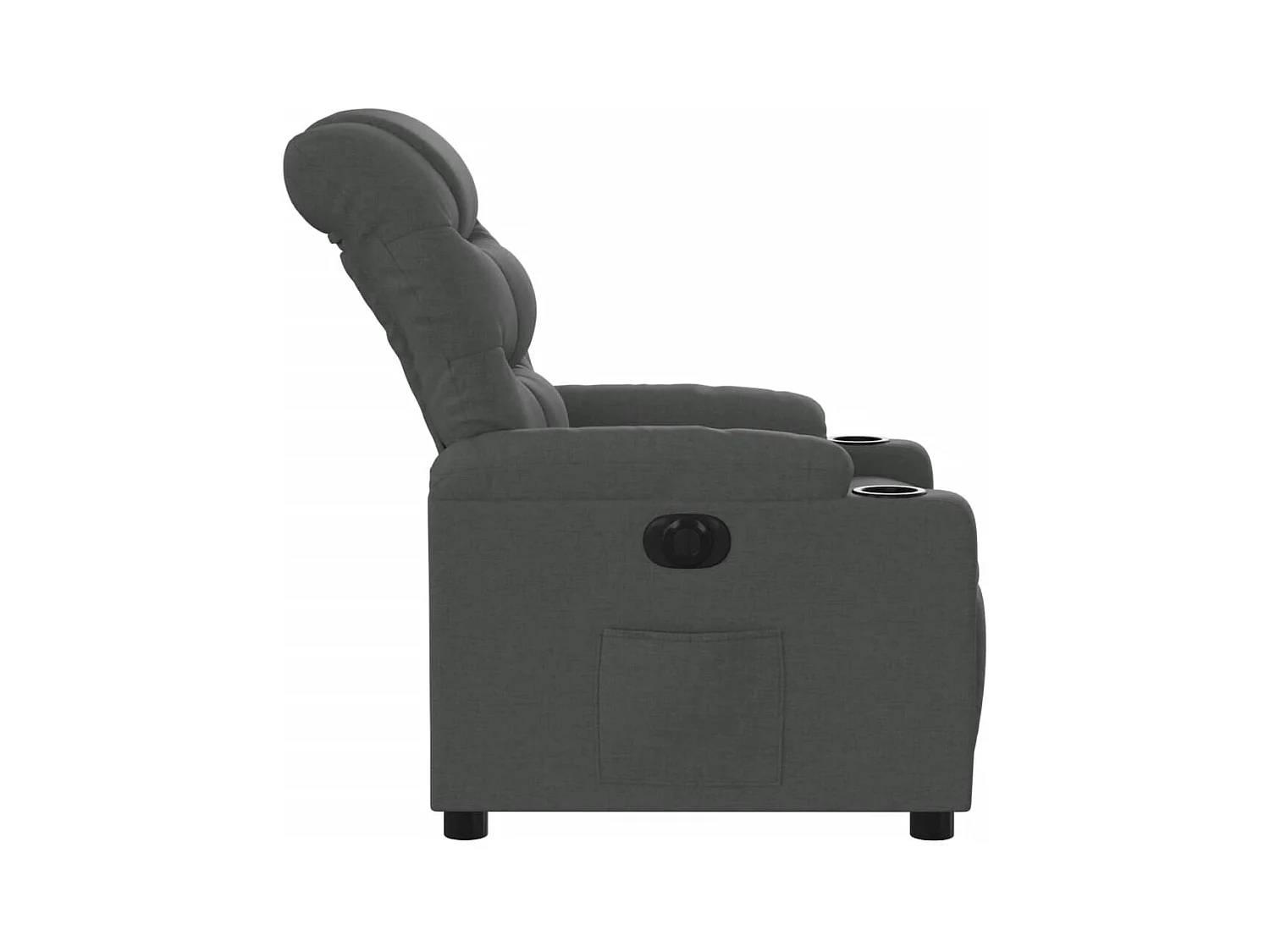 Fauteuil inclinable électrique Gris foncé Tissu