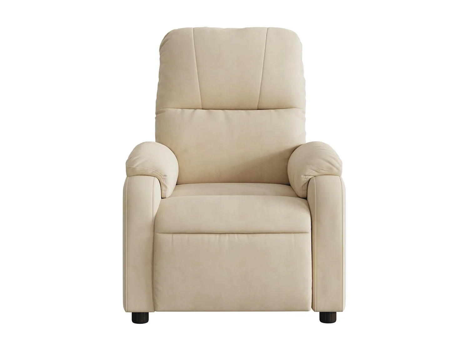 Fauteuil inclinable électrique crème tissu microfibre