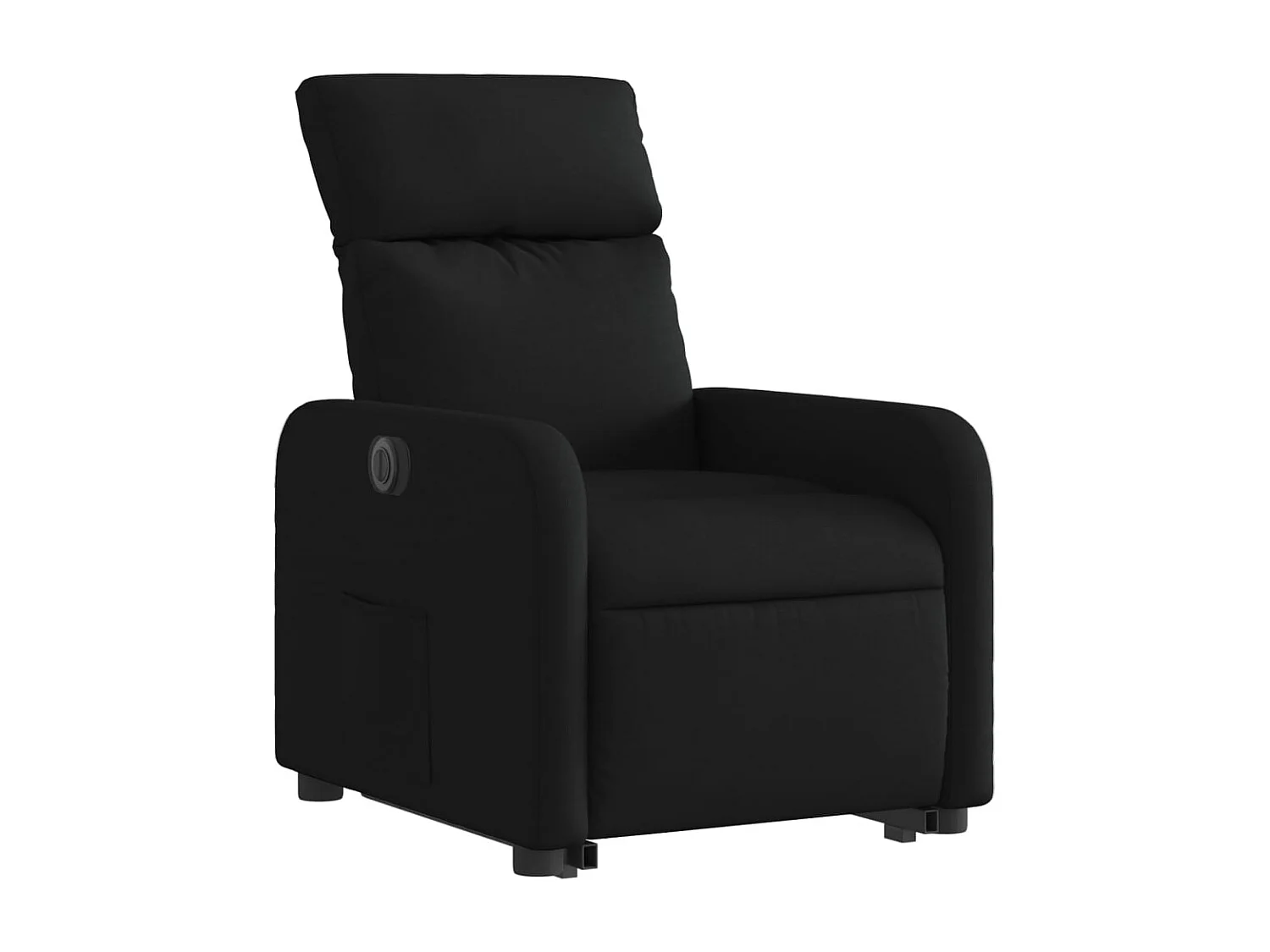Sillón eléctrico reclinable elevable de tela negro