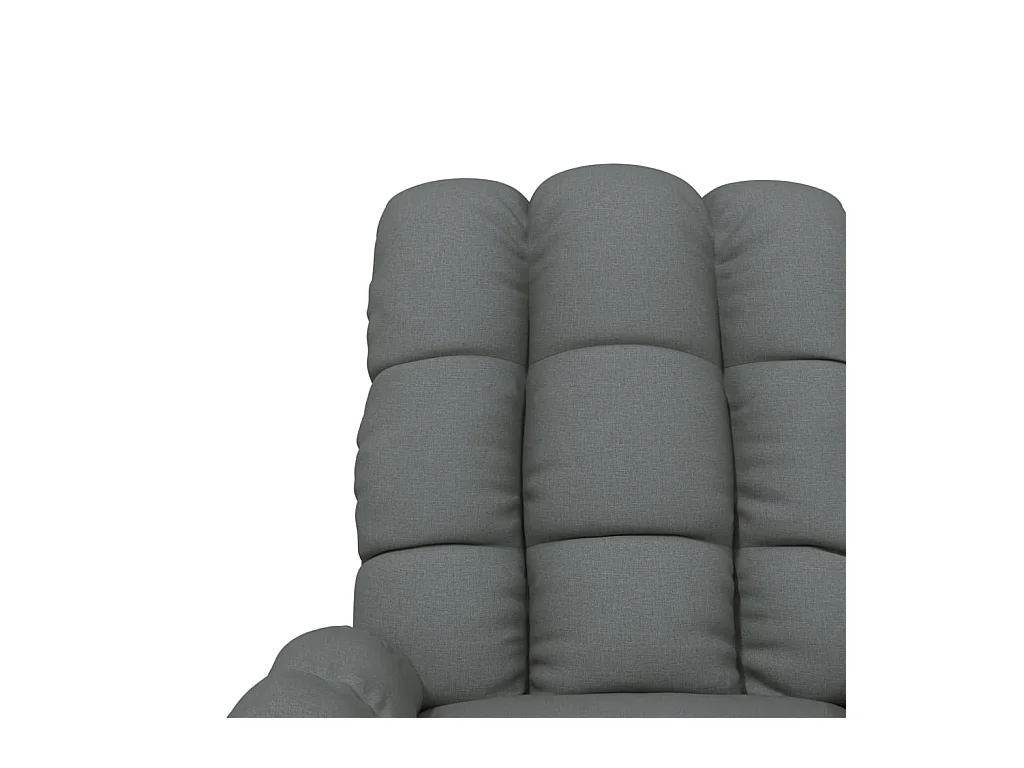 Poltrona reclinável tecido cinzento-escuro