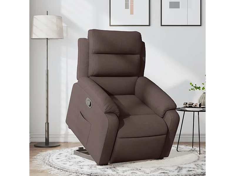 Fauteuil inclinable marron foncé tissu