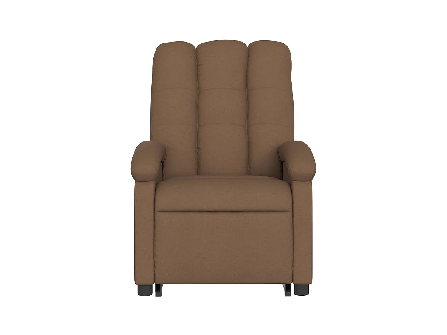 Fauteuil inclinable électrique marron tissu
