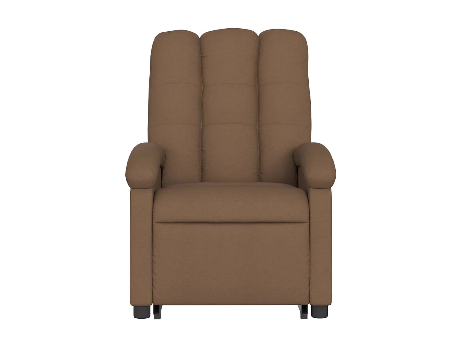 Fauteuil inclinable électrique marron tissu