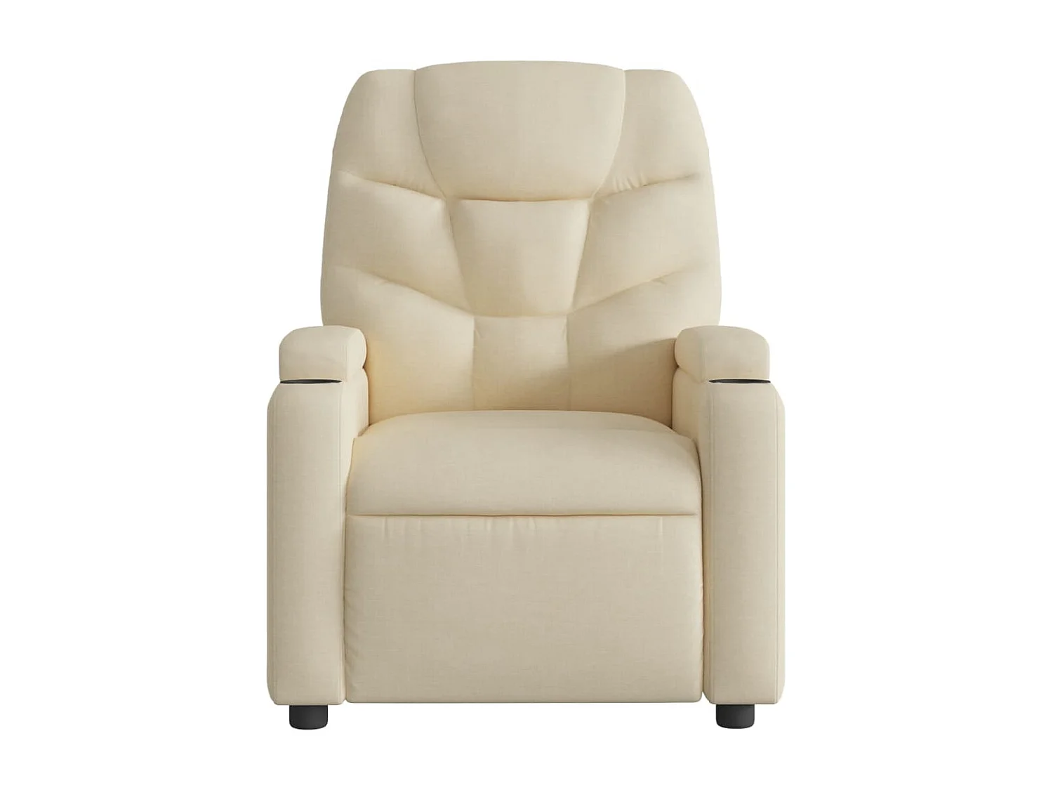 Sillón reclinable eléctrico de tela crema