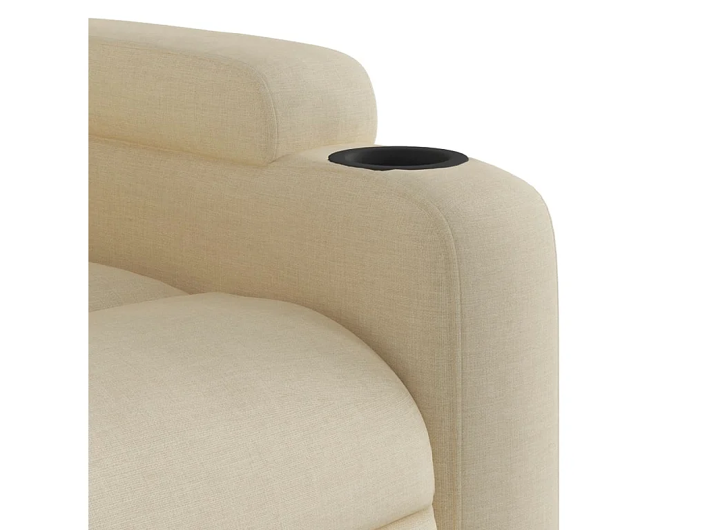Fauteuil inclinable électrique Crème Tissu