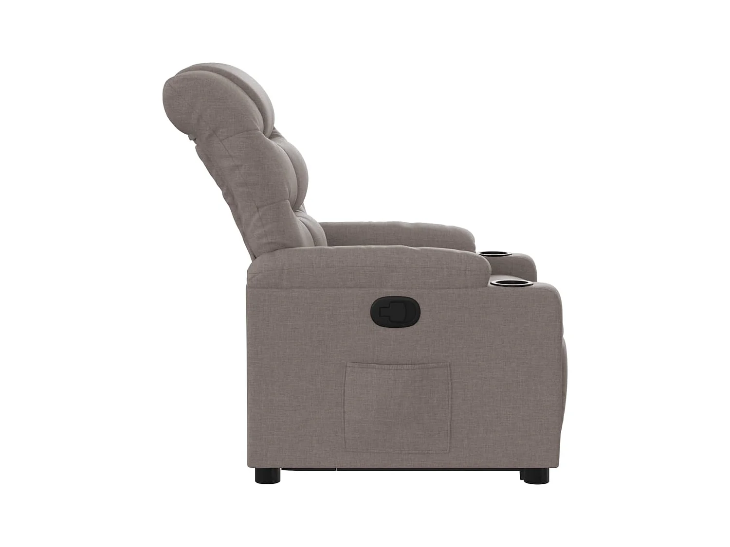 Fauteuil inclinable taupe tissu