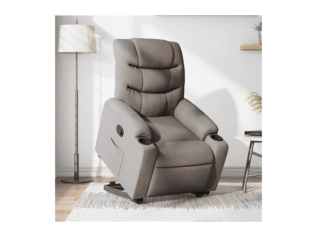 Fauteuil inclinable taupe tissu