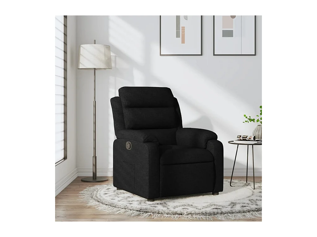 Fauteuil inclinable Noir Tissu