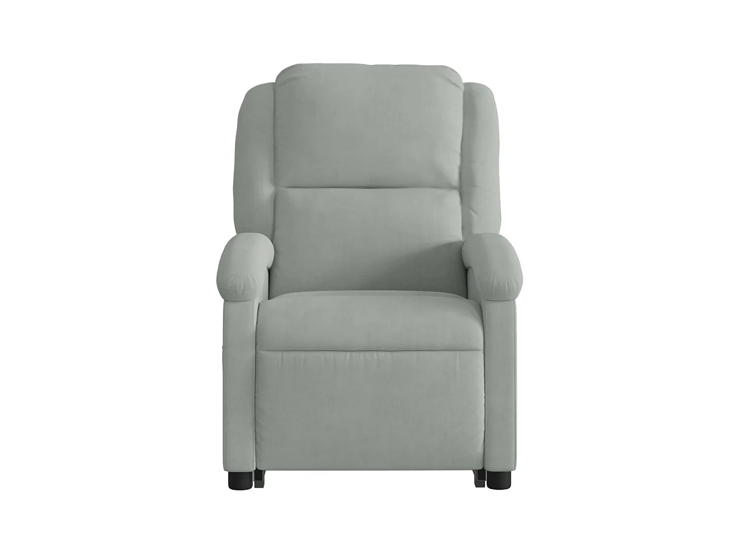 Fauteuil inclinable électrique gris clair velours
