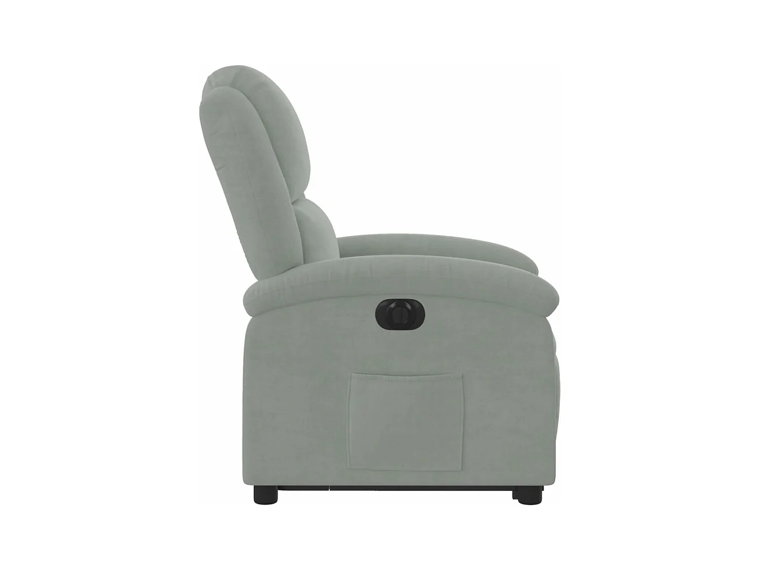 Fauteuil inclinable électrique gris clair velours
