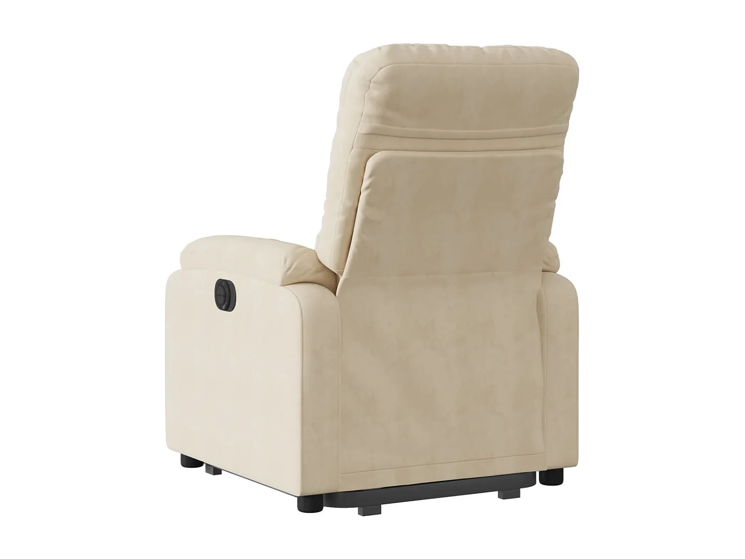 Fauteuil inclinable crème tissu microfibre