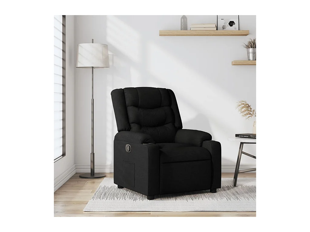 Fauteuil inclinable Noir Tissu