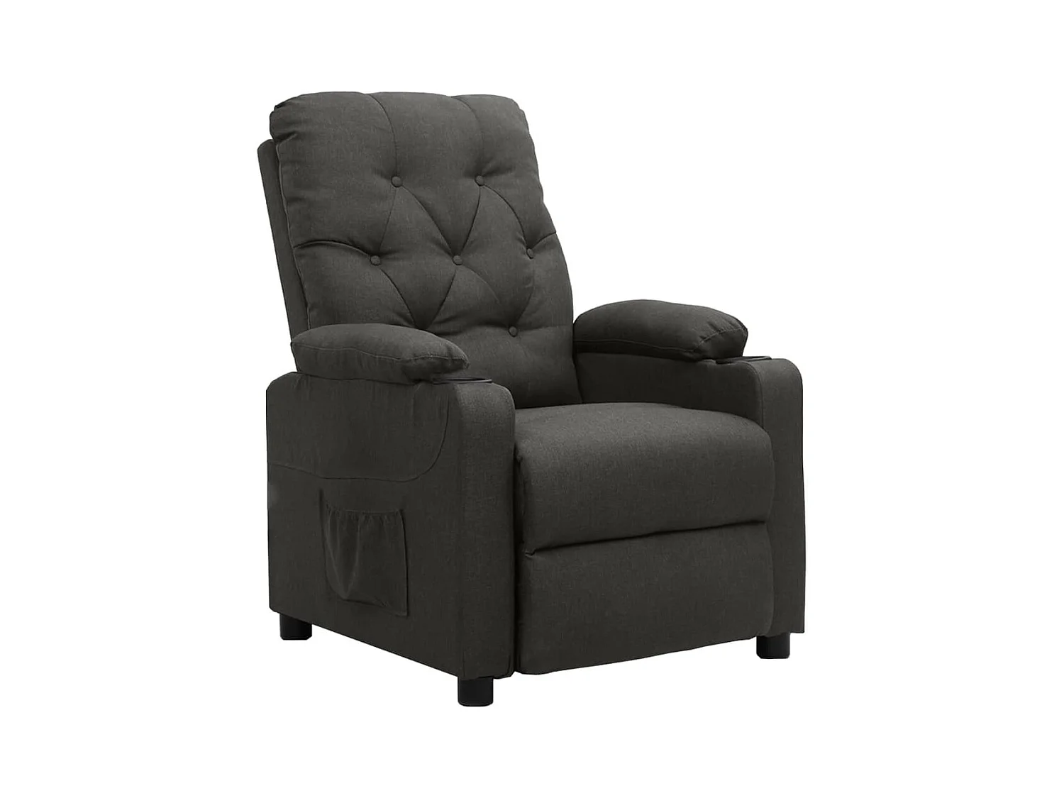 Fauteuil inclinable Gris foncé Tissu