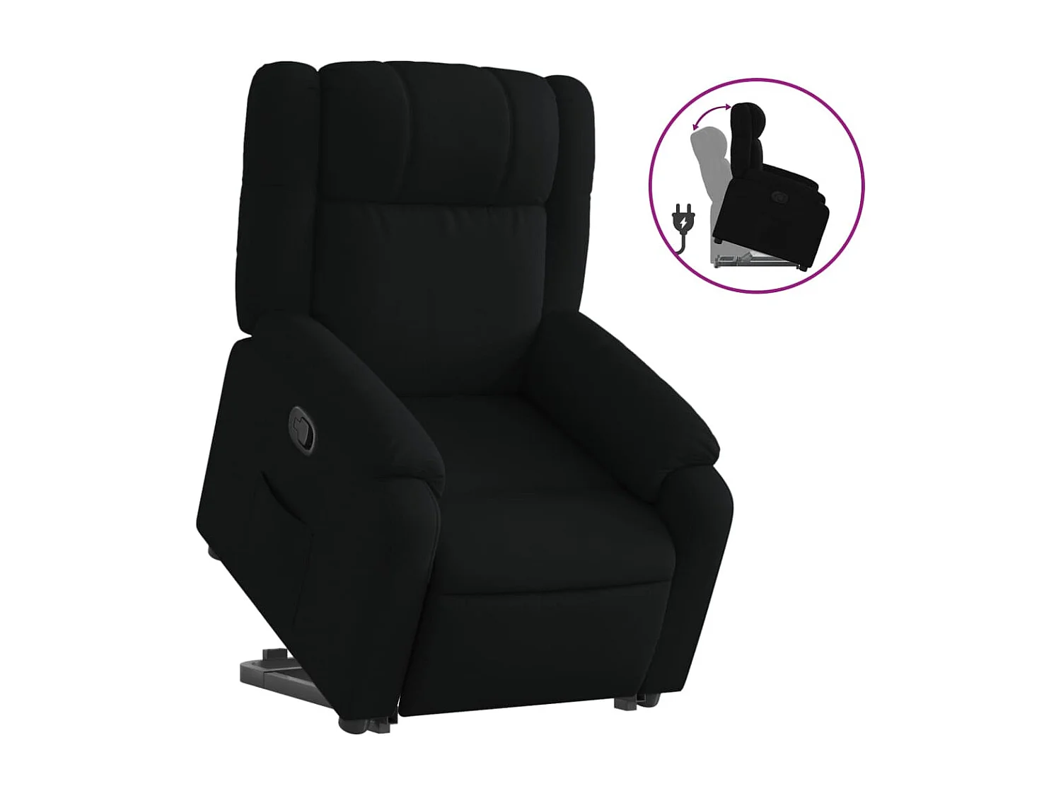 Fauteuil inclinable noir tissu
