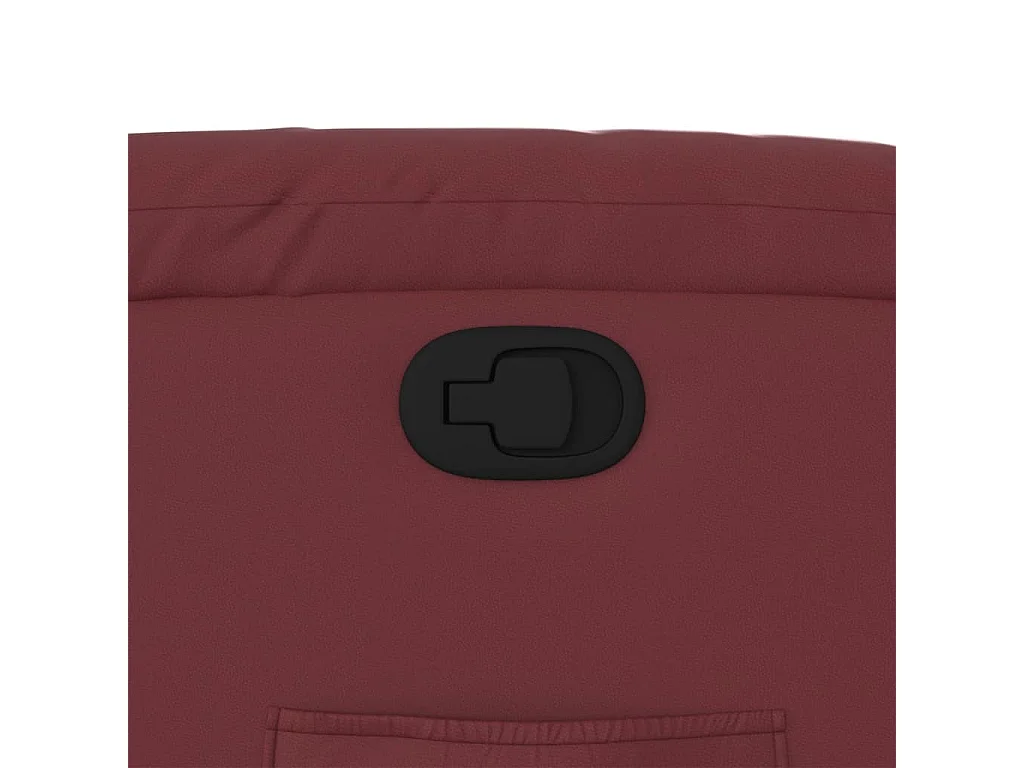 Poltrona reclinável couro artificial vermelho tinto