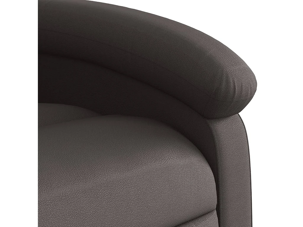 Fauteuil inclinable marron foncé cuir véritable