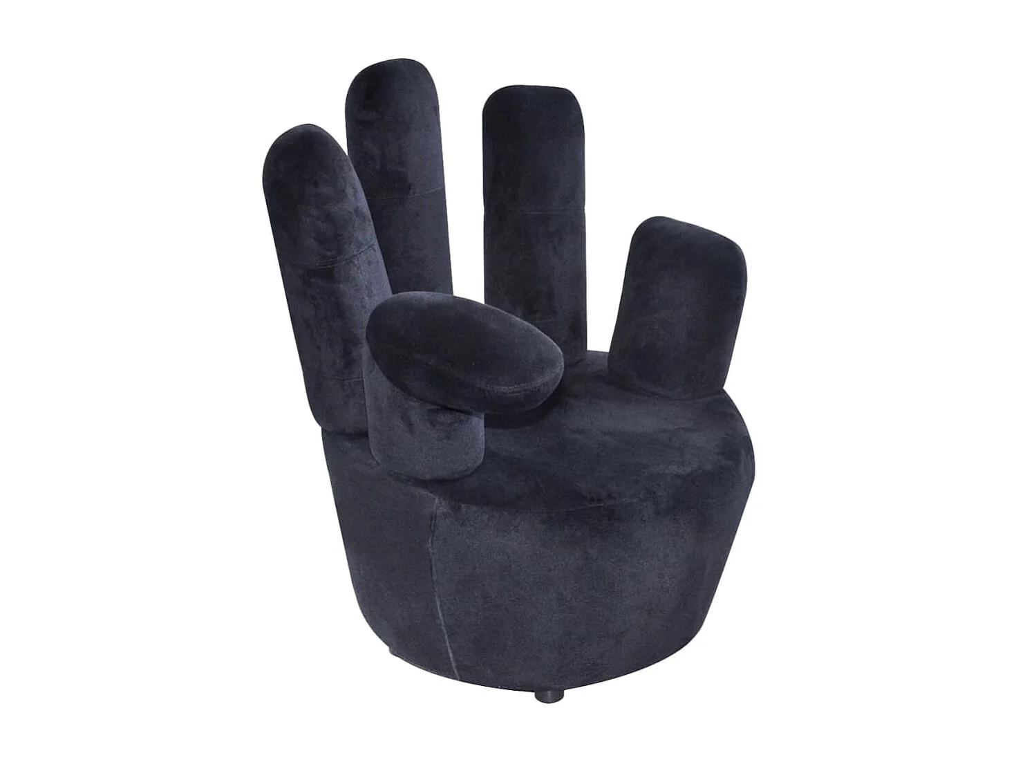 Fauteuil en forme de main Noir Velours