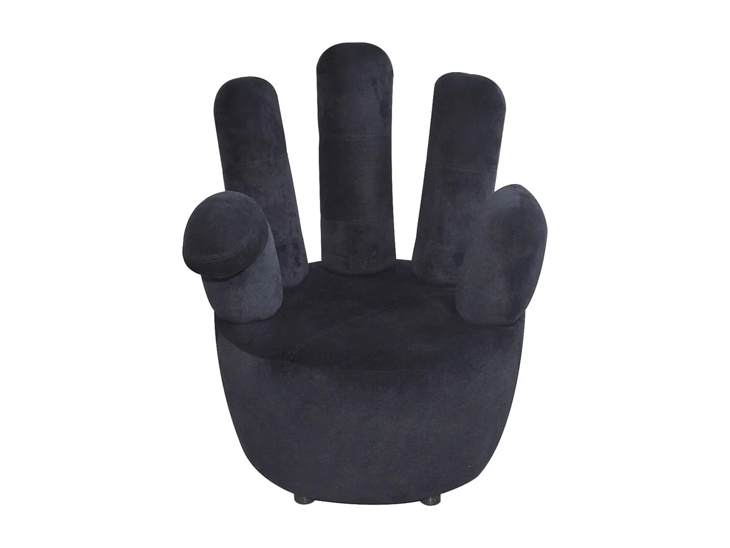 Fauteuil en forme de main Noir Velours