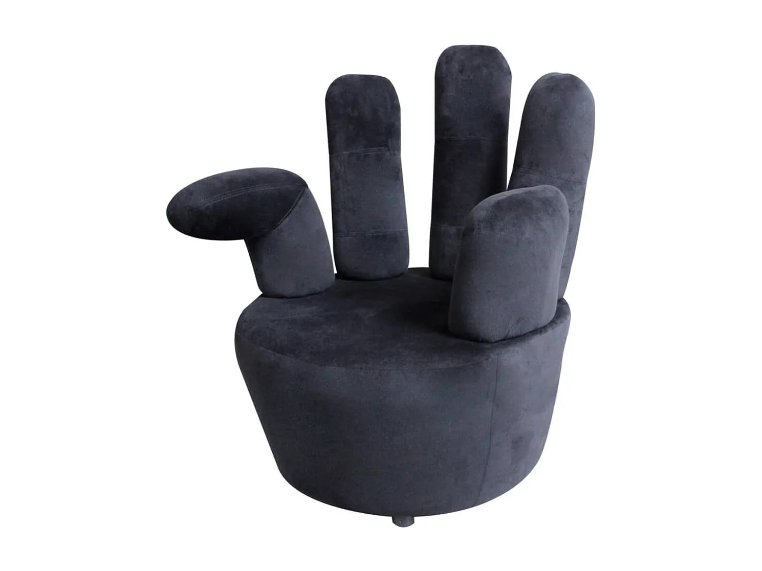 Fauteuil en forme de main Noir Velours
