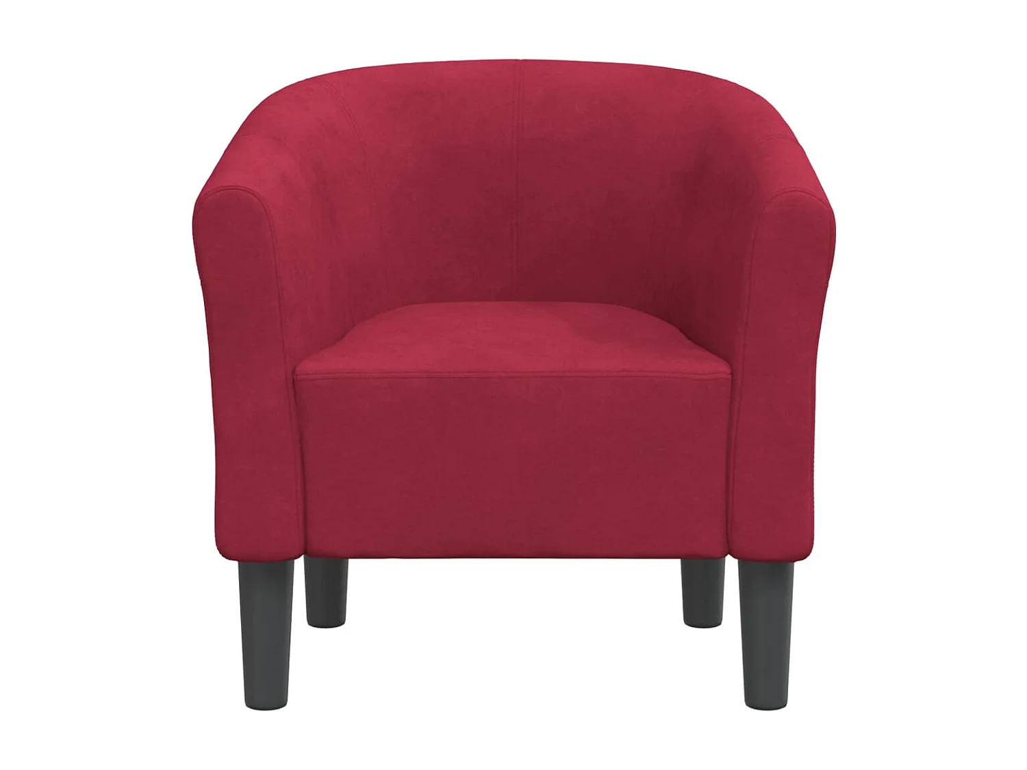 Fauteuil cabriolet rouge bordeaux velours