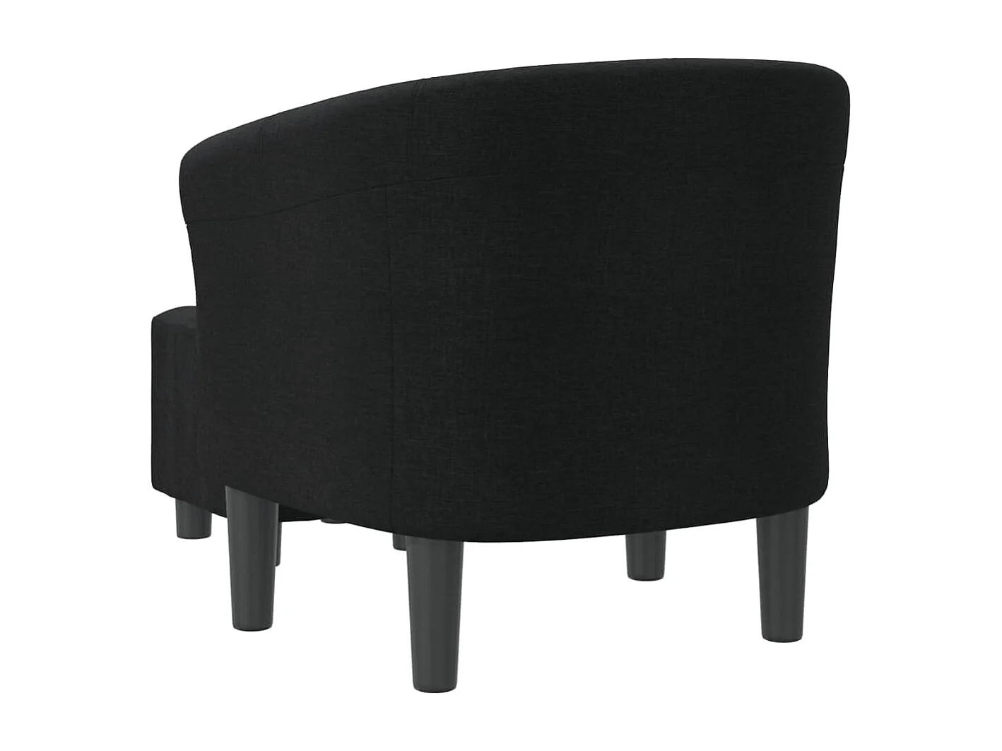 Fauteuil cabriolet avec repose-pied noir tissu