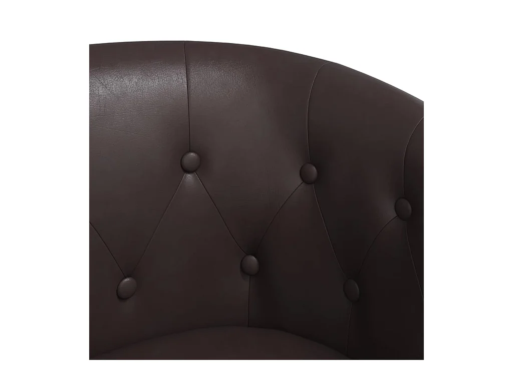 Fauteuil cabriolet avec repose-pied marron similicuir