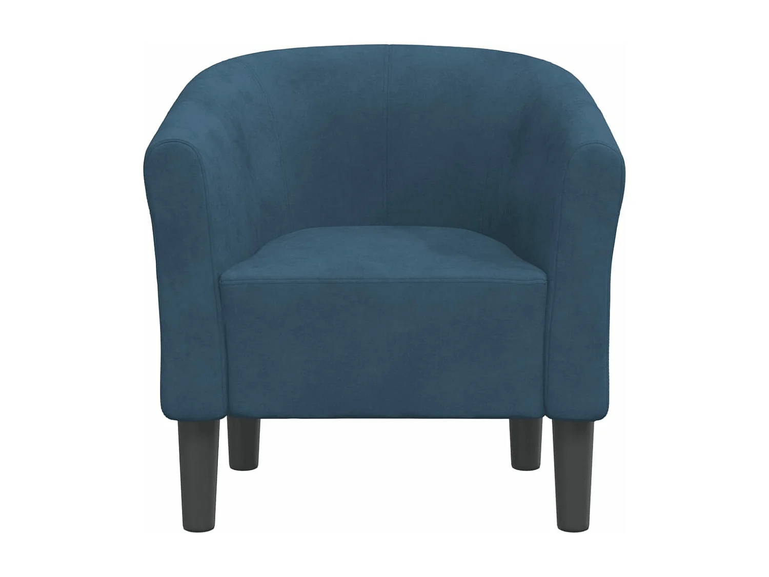 Fauteuil cabriolet bleu foncé velours