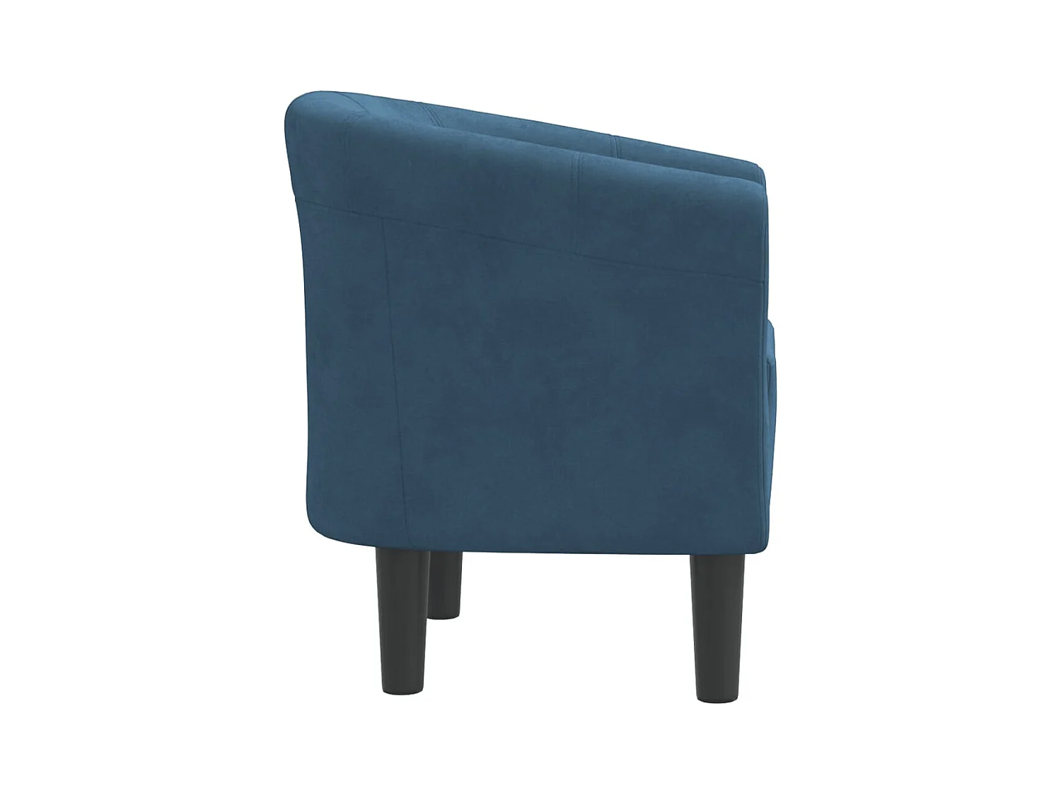 Fauteuil cabriolet bleu foncé velours