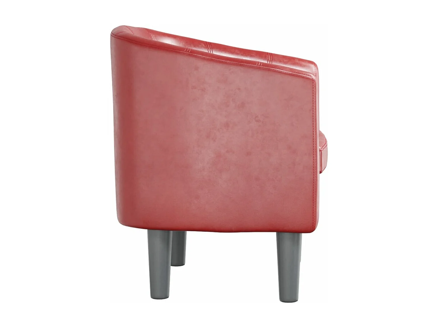 Poltrona couro artificial vermelho-tinto