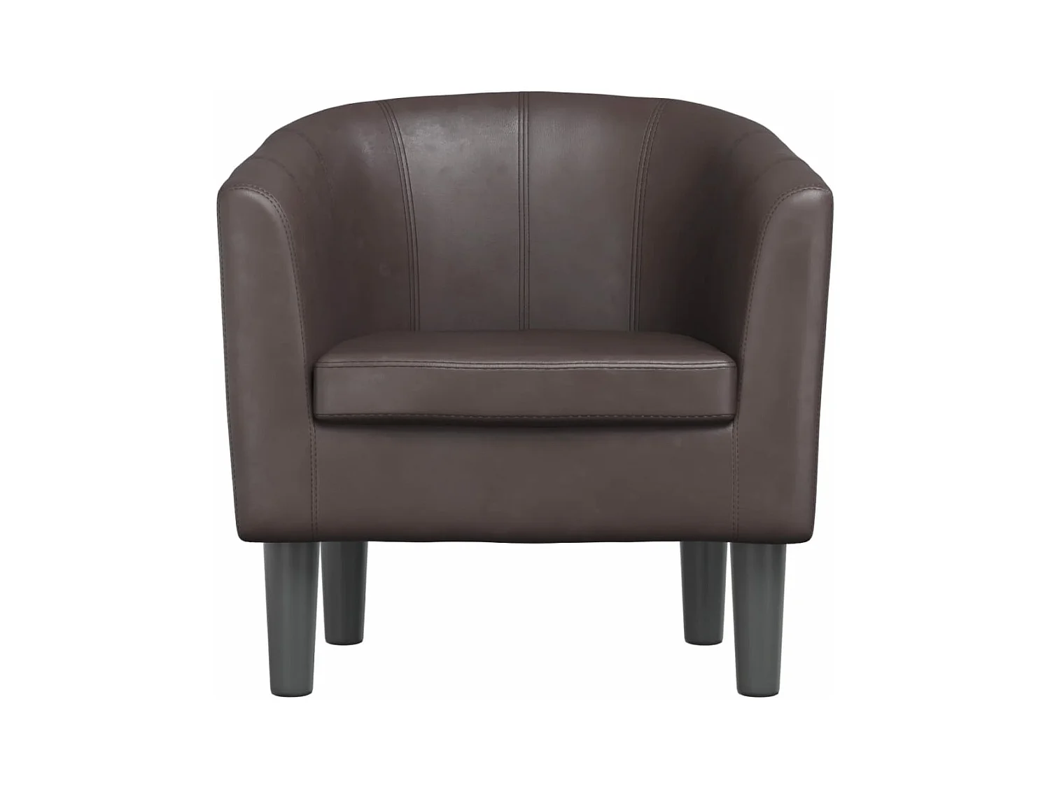 Fauteuil cabriolet marron similicuir