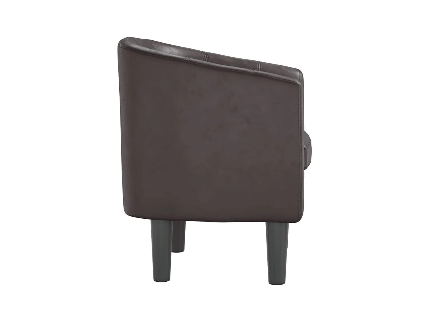 Fauteuil cabriolet marron similicuir
