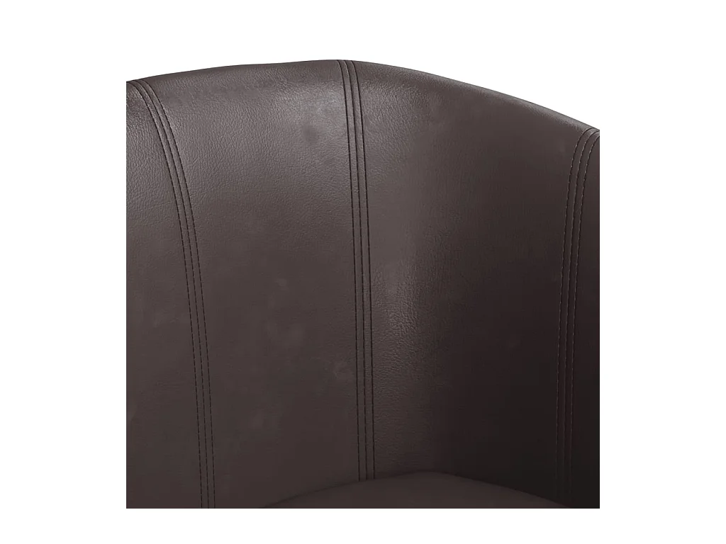 Fauteuil cabriolet marron similicuir