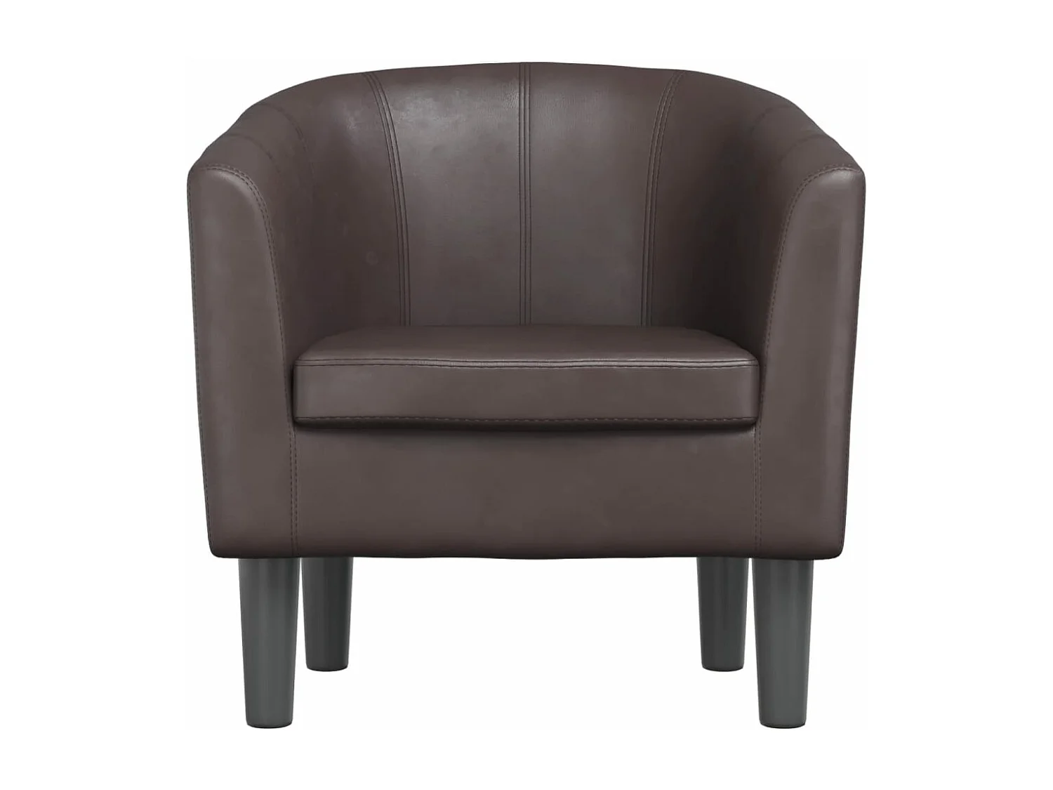 Fauteuil cabriolet marron similicuir