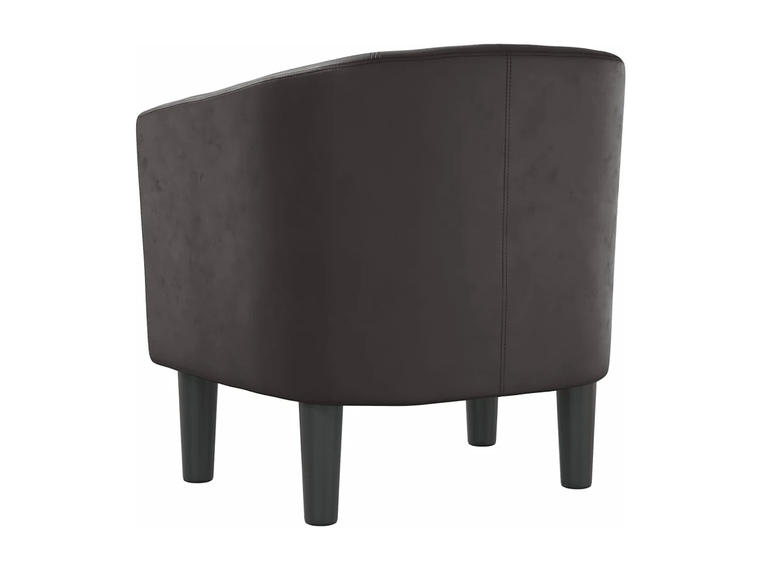 Fauteuil cabriolet marron similicuir