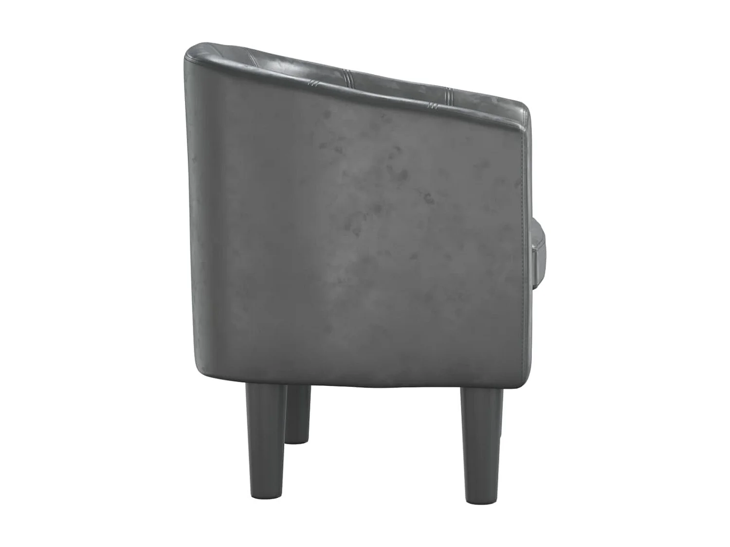 Poltrona couro artificial cinzento