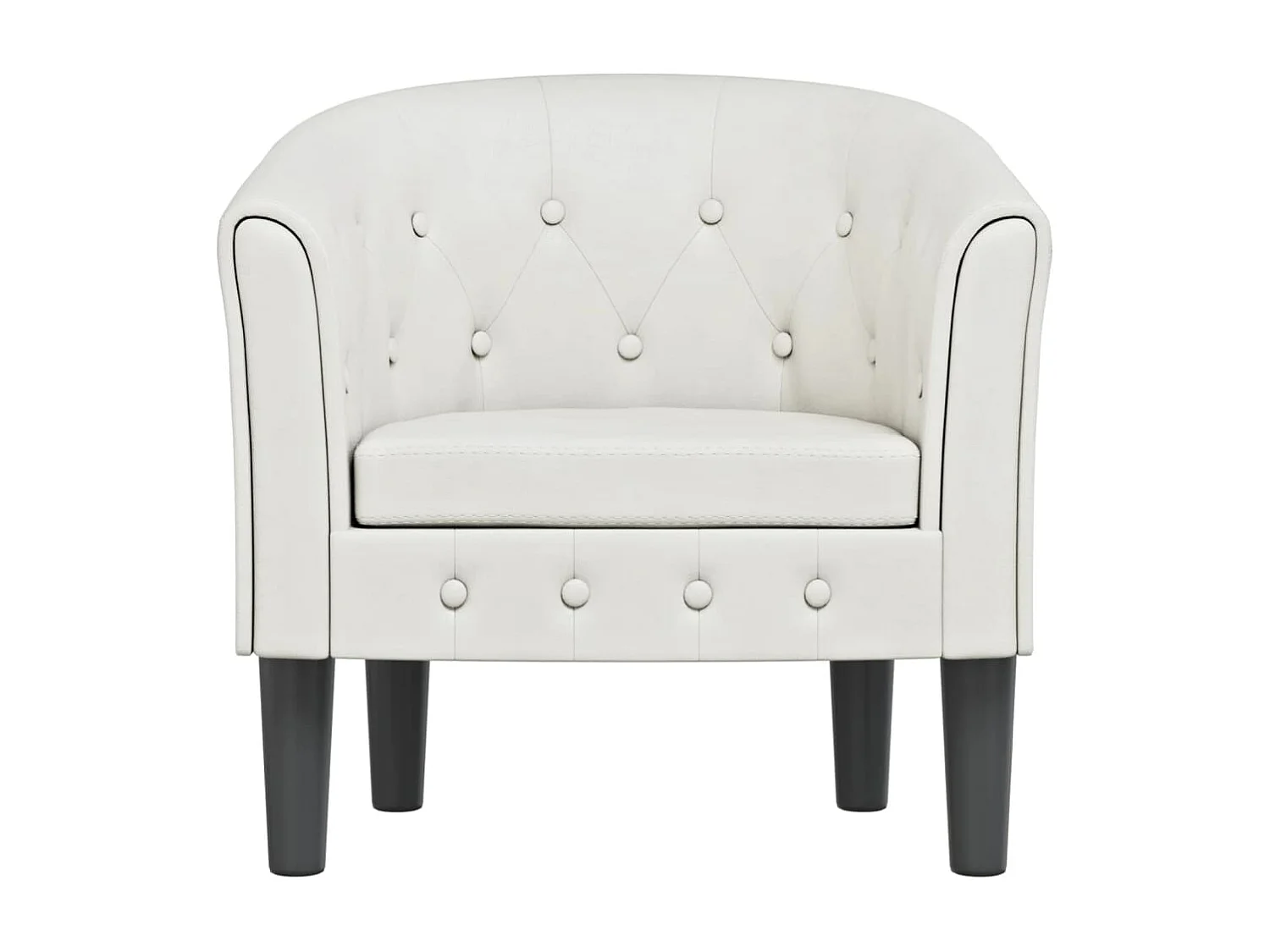 Fauteuil cabriolet blanc similicuir