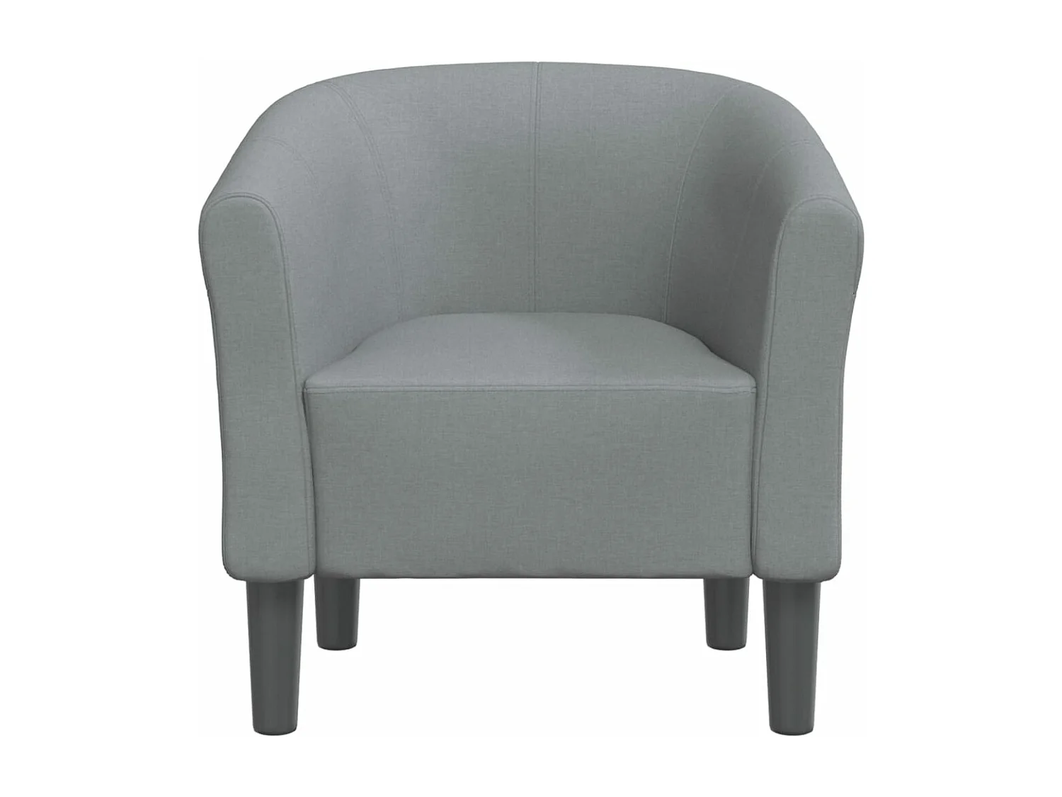 Fauteuil cabriolet gris clair tissu
